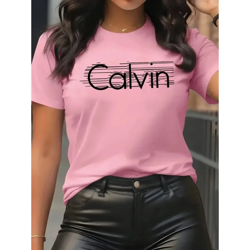 Streetwear Brand Tees - Calvin Dames T-shirt Vrijetijdsmode Korte mouw