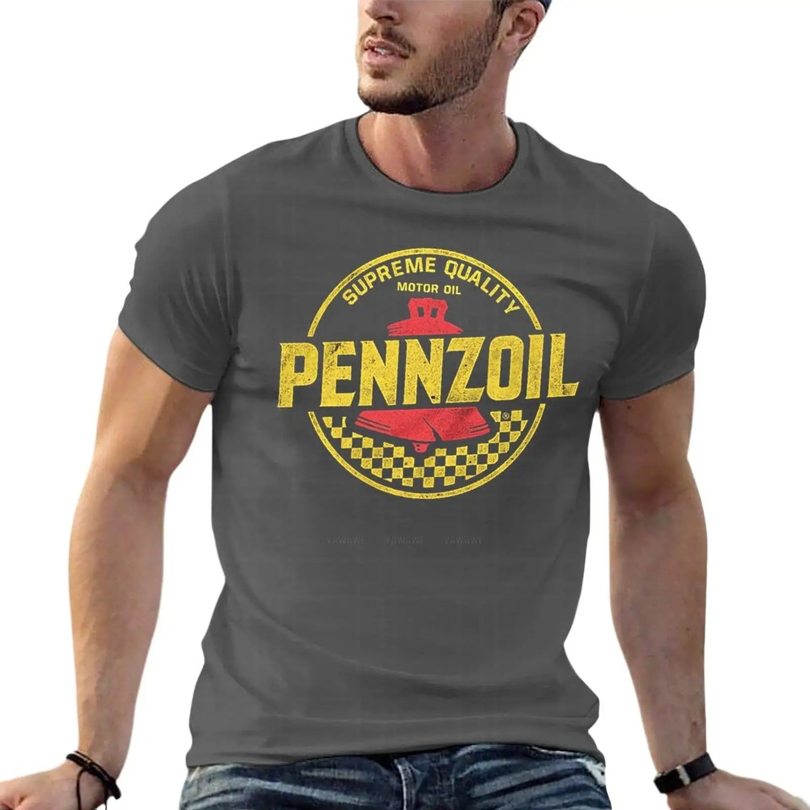 Streetwear Brand Clothing - Distressed Pennzoil Motor Olie Logo Oversized